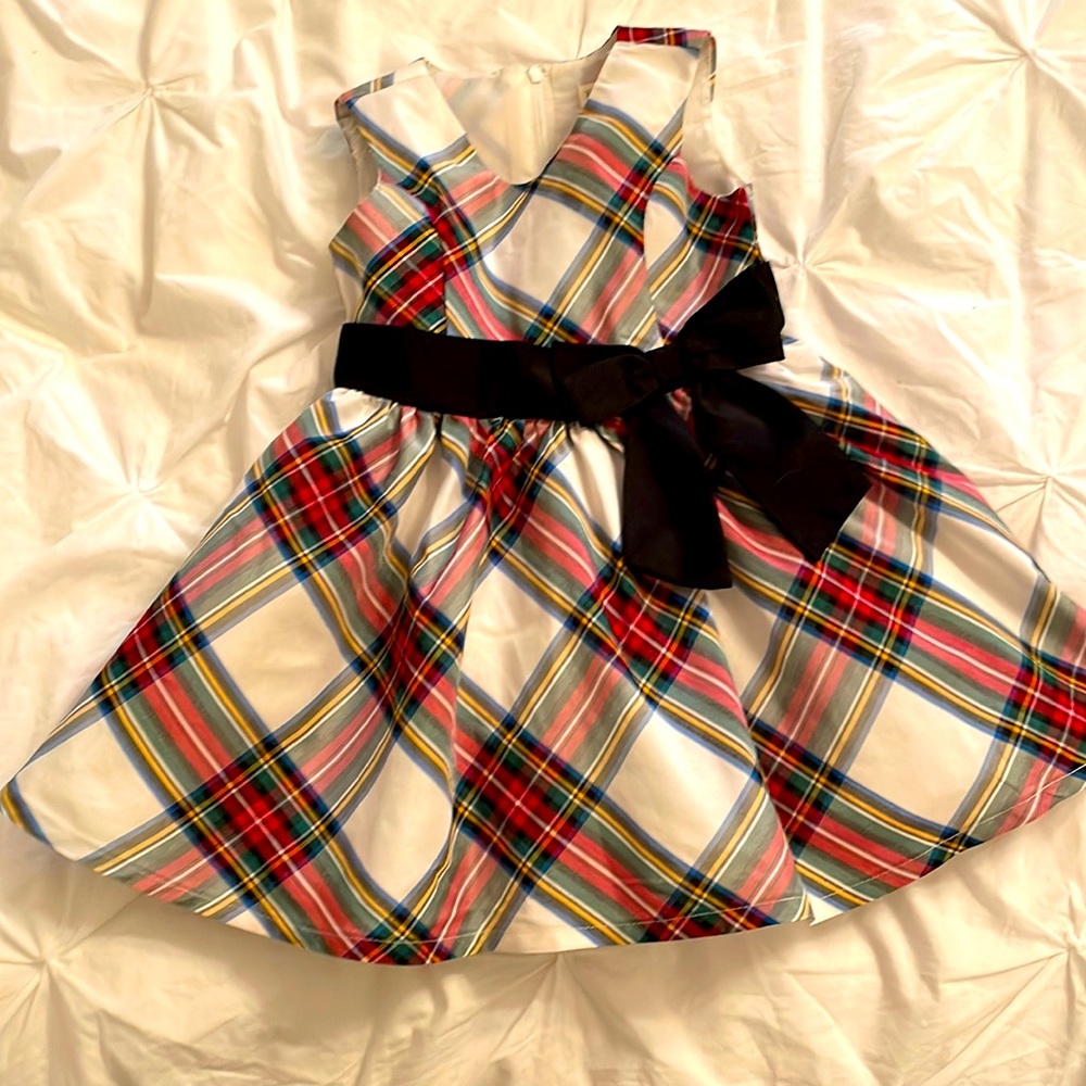 Janie and Jack Holiday plaid Christmas dress. 18-24 months.